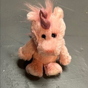 TY Pink Plush Unicorn Toy- Estelle